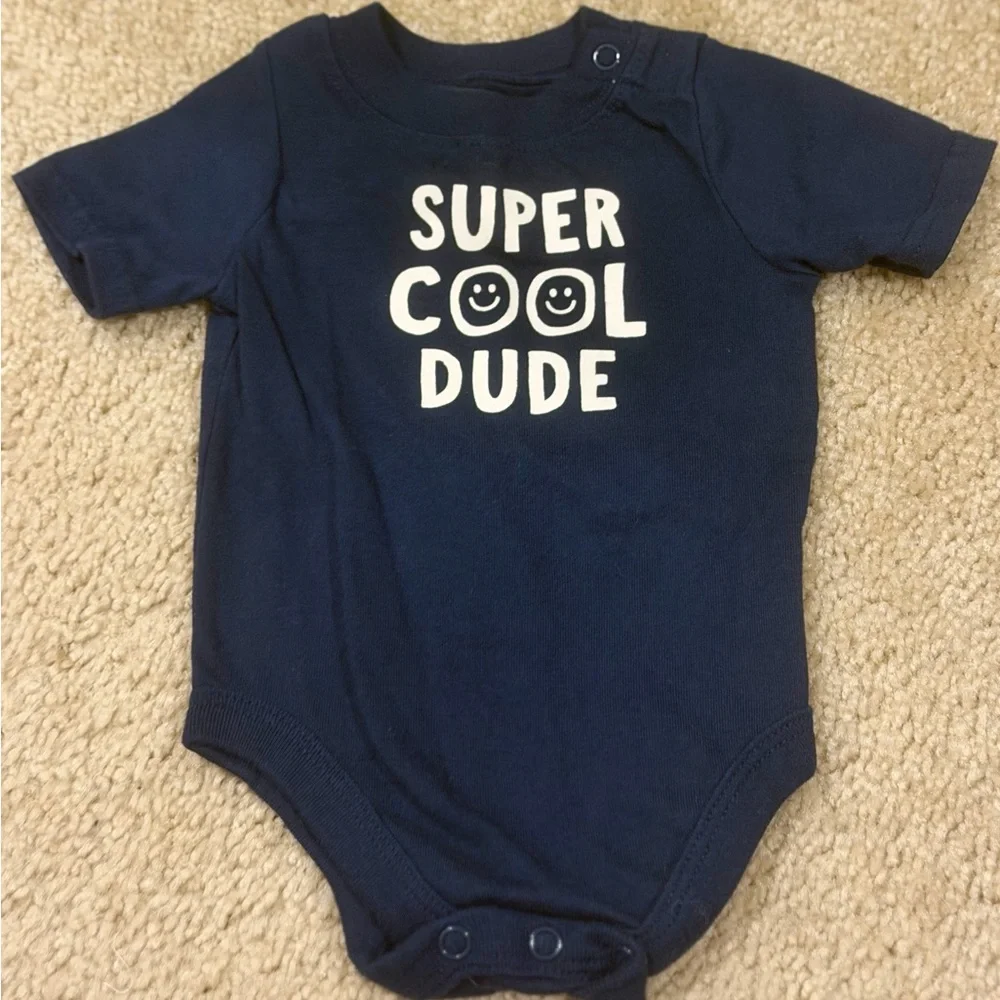 Garanimals Teal, Orange, and Navy Bodysuit Trio